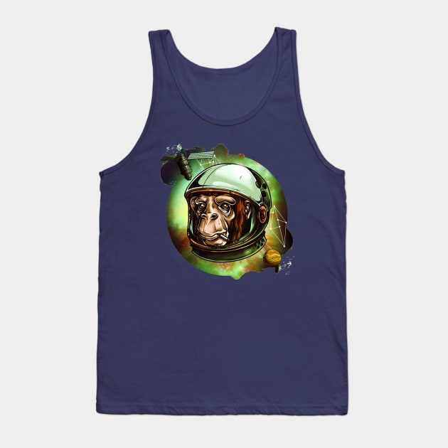 The Monkey in Space. For astronaut animal lovers and fun loving fashionistas. Get the space safari look. Tank Top by BecomeAHipsterGeekNow